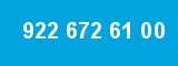 922 672 61 00